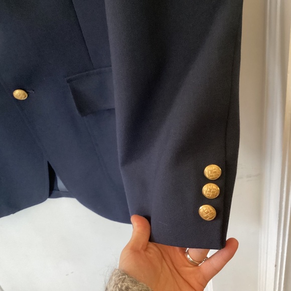 Vintage Boston Store Navy Blazer Men’s 41R Brass Buttons Pockets Lightweight - Picture 5 of 14